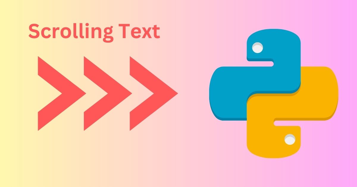 scrolling text with python